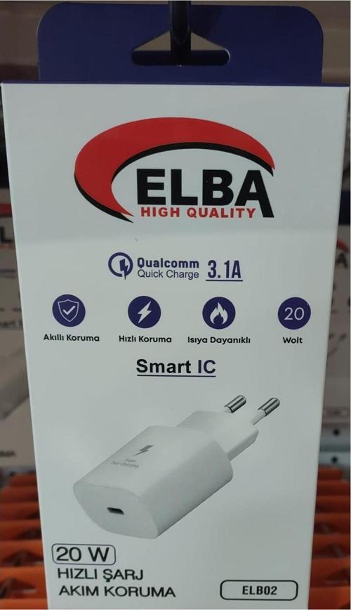 Elb02-20Wpd Beyaz 20W Usb-C Şarj Kafası Pd 3.0-Qc4.0 (Akıllı Koruma-Hızlı Şarj-Isıya Dayanıklı)