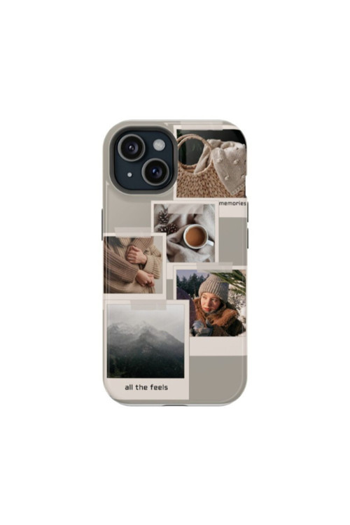Kişiye Özel iPhone 13 Mini Uyumlu Silikon Kılıf - Kolaj 4