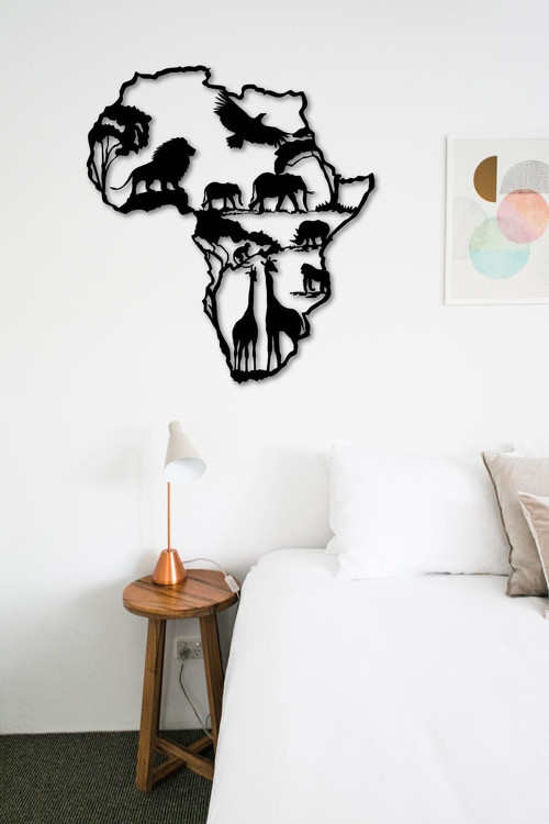African 2 Metal Duvar Tablosu, Ev Ofis Duvar Panosu