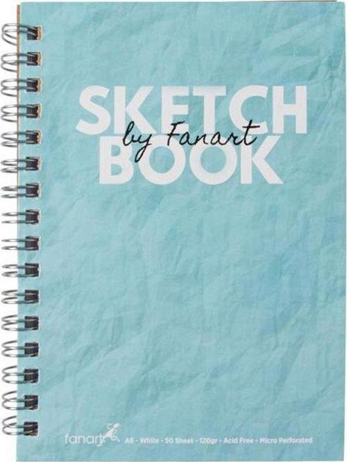 Academy Sketch Book Eskiz Çizim Defteri 120 Gr Spiralli 50 Yaprak A5 Turkuaz