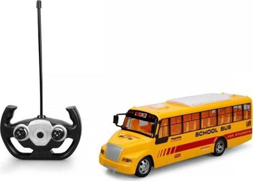 Oyuncak Uzaktan Kumandalı Işıklı Okul Otobüsü 32,5 Cm