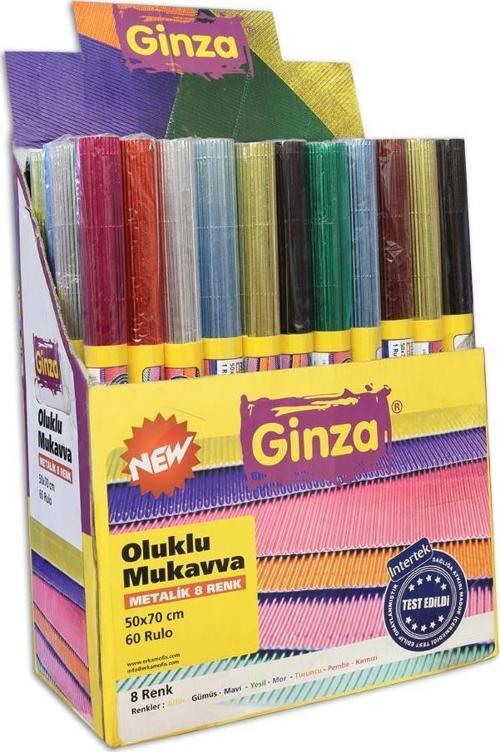Oluklu Karton Metalik Renkler (60 Lı Set) No:965
