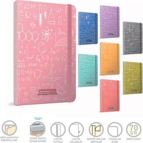 Solution Book İp Dikişli Sert Kapak Not Defteri 13X21Cm 120 Yaprak Çizgili 5070