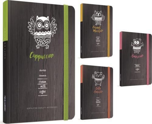 Coffee Book İp Dikişli Sert Kapak Lastikli Not Defteri 17X24Cm 120 Kareli (3 Lü Paket) 4310