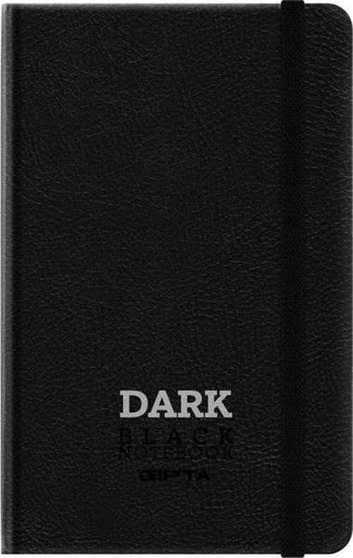Dark Deri Kapak Not Defteri (Siyah Kağıtlı) 9X14Cm 64 Yp. Çizgisiz (3 Lü Paket)