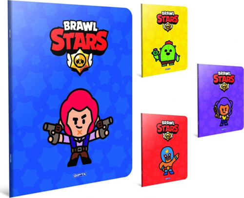 Brawl Stars Tel Dikişli Karton Kapak Defter A5 60 Yaprak Kareli (6 Lı Paket) 5735
