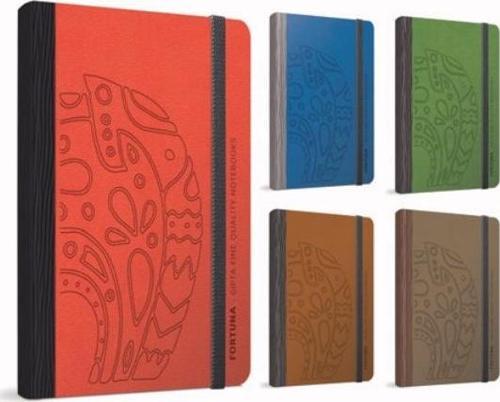 Fortuna İp Dikişli Deri Kapak Lastikli Not Defteri 9X14Cm 120 Yaprak Çizgili (3 Lü Paket) 3378