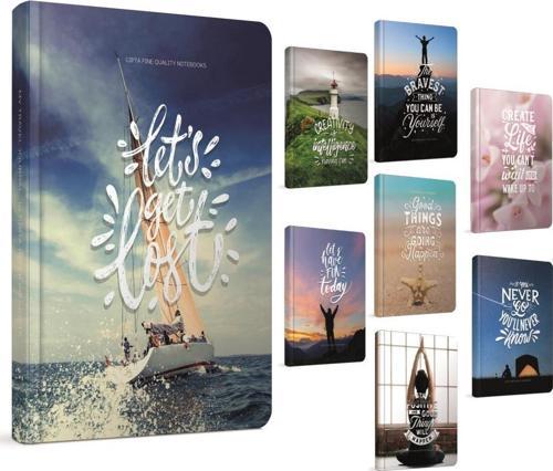 Travel Journal İp Dikişli Sert Kapak Defter 13X21Cm 120 Yaprak Çizgili (4 Lü Paket) 4350