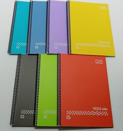 Fresco A4 Spiralli Düz Plastik Defter 60 Yaprak Kareli 4931 (12 Li Paket)