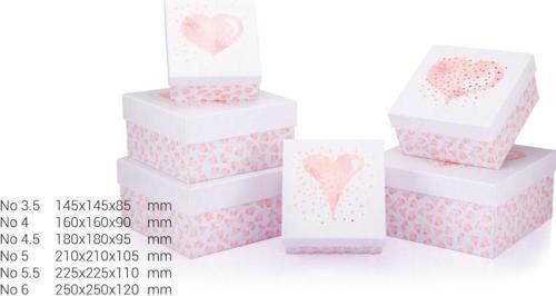 Valentines Day Grata Kareli 6 Lı Hediye Kutusu Seti BX0717