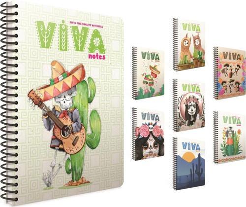 Viva Notes A4 Spiralli Karton Kapak Defter 100 Yaprak Kareli (4 Lü Paket) 4585