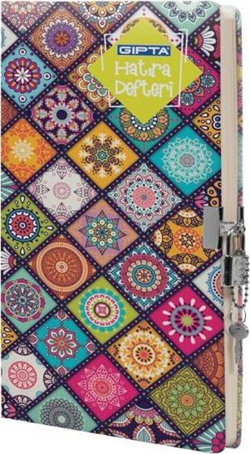 Kilitli İp Dikişli Sert Kapak Hatıra Defteri 17X24Cm 120 Yaprak (1 Adet) 3430