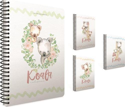 Koala A4 Spiralli Karton Kapak Defter 80 Yaprak Kareli (4 Lü Paket) 4569