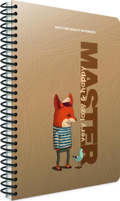 Lazy Master Spiralli Karton Kapak Defter A4 100 Yaprak Kareli (4 Lü Paket) 6166