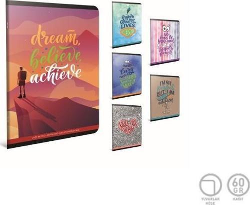 Lazy Master Tel Dikişli Karton Kapak Defter A4 80 Yaprak Kareli (4 Lü Paket) 6036