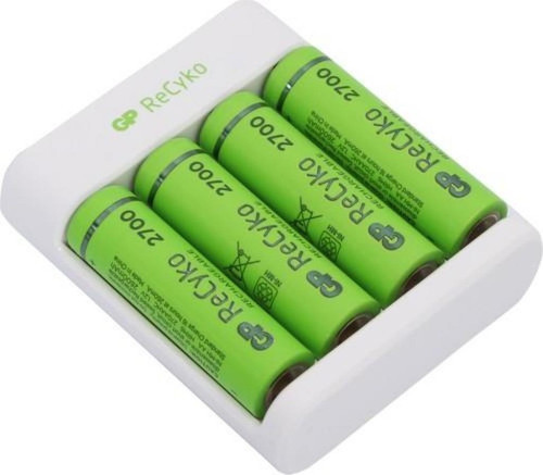 E411 Usb Şarj Cihaz + 4 Adet Aa 2700 Mah Şarjlı Kalem Pil