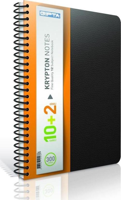 Krypton A4 Sep. Spiralli Pp Kapak 10+2 Defter (10 Kereli 2 Çizgili) 300 Yaprak (2 Li Paket)