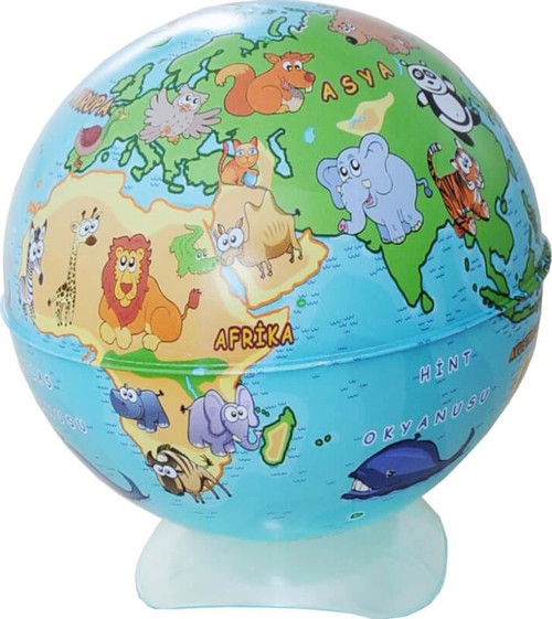 Kalemtıraş Globe Hayvanlı Dünya Küre 10 Cm 43104