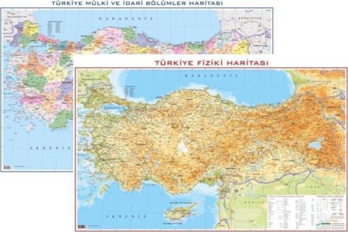 Türkiye Fiziki - Siyasi Çift Taraflı Harita 50X70Cm 21111