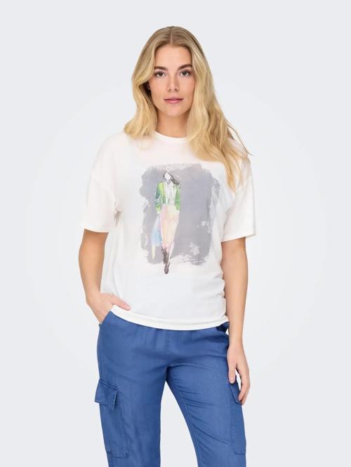 Onlmelina S/S Ladies Top Box Jrs Kadın T-shirt 15342876