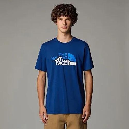 M Ss Mountain Line Tee Erkek T-shirt NF0A87NTD1R1