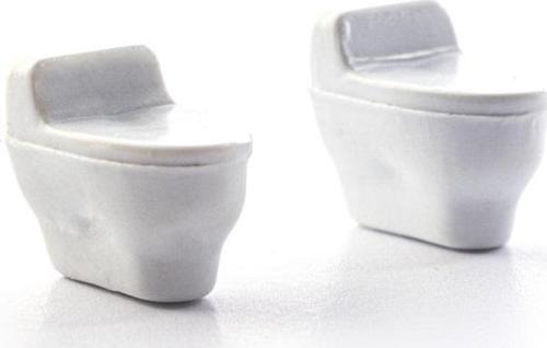 Ölçekli Mimari Maket Banyo İçi 3 Lü Takım 1/050 Set (2 Li Paket) Je07-B150