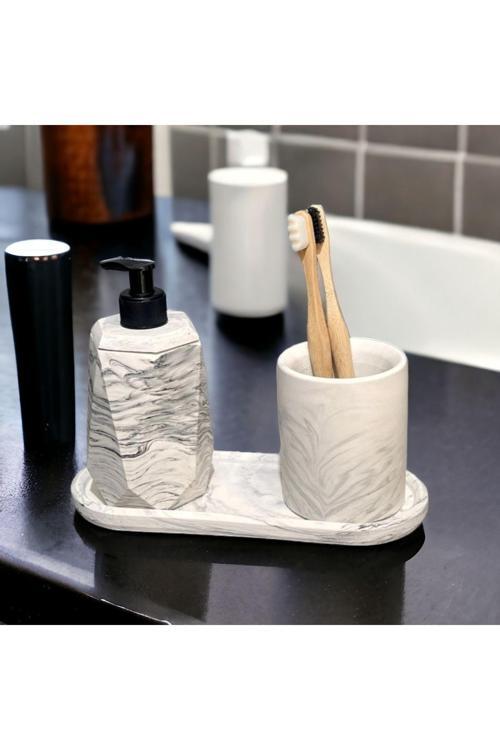 Marble Serisi Banyo Seti Beton