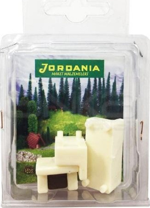 Ölçekli Mimari Maket Koltuk Takım 2 Tekli 1 İkili Deri 1/100 Je08-Sf106-100