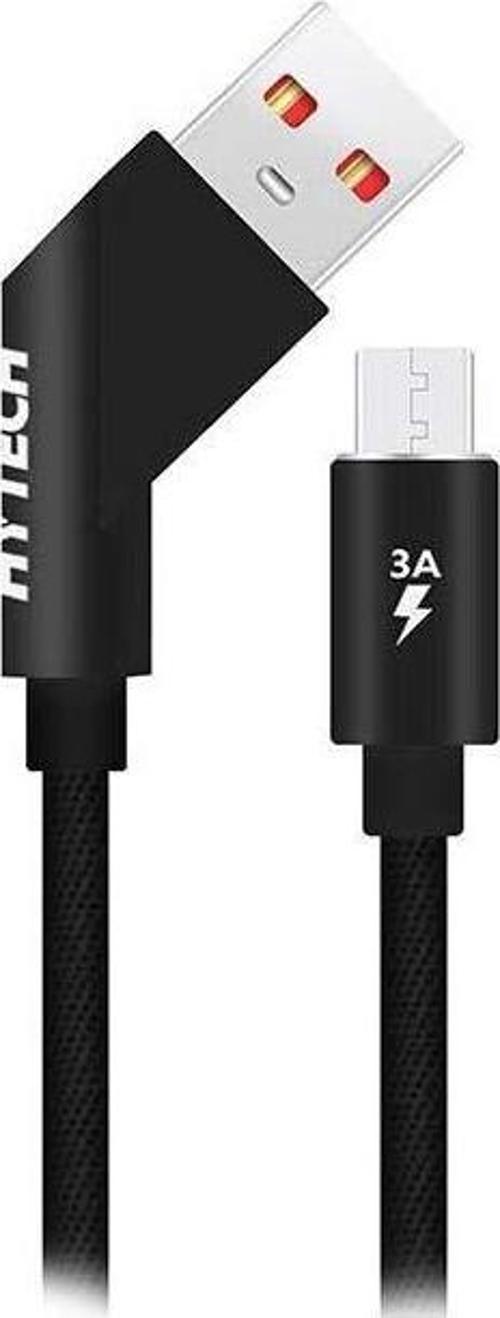 Hy-X215 3A Micro Usb 1 Metre Siyah Data + Sarj Kablosu