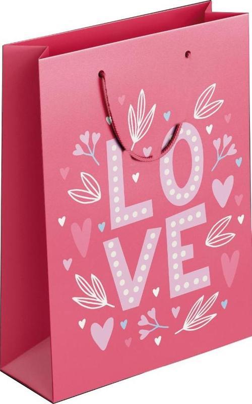 Karton Çanta (Hediye Çantası) D4 Love 280x370x110Mm 170016-99 (12 Li Paket)