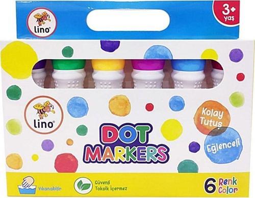 Dot Markers Boya Kalemi 6 Renk Yıkanabilir Ln-606