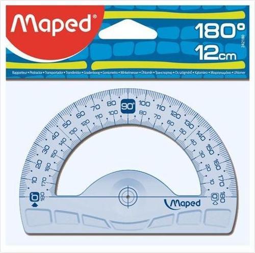 12 Cm Geometric Plastik Şeffaf Açı Ölçer 180° Derece 3154142421807