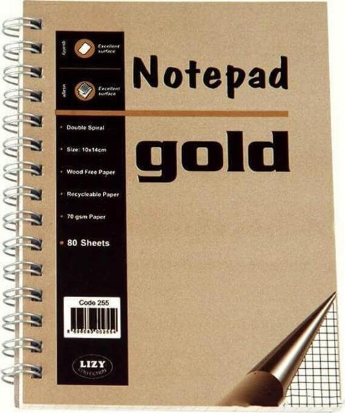 Spiralli Lux Cep Not Defteri 80 Yaprak Bloknot Kareli Yan Krl 255Hs (6 Lı Paket)