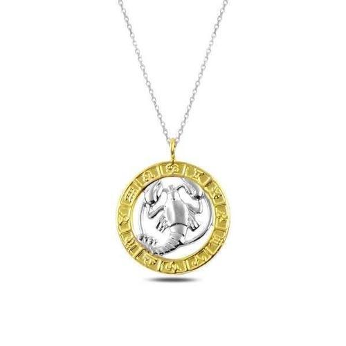 ​Gümüş Gold Aslan Burcu Kolye