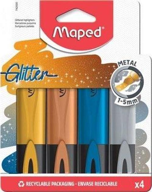 Fosforlu Kalem (İşaret Kalemi) Glitter Metal 4 Renk 742000