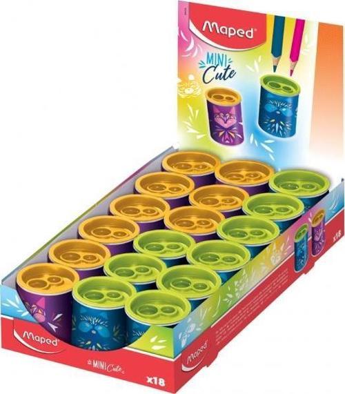 Kalemtıraş Mini Cute Cift Delikli 044116 (18 Li Paket)