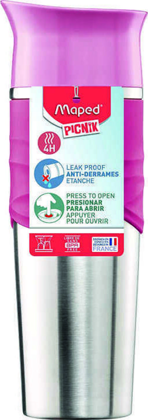 Picnik 320Ml Çelik Termoslu Matara Pembe 3154148719014