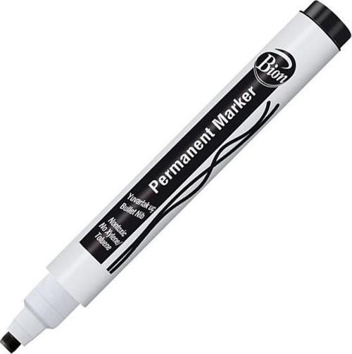 Bion Permanent Marker Koli Kalemi Kesik Uç Siyah 9177 (12 Li Paket)