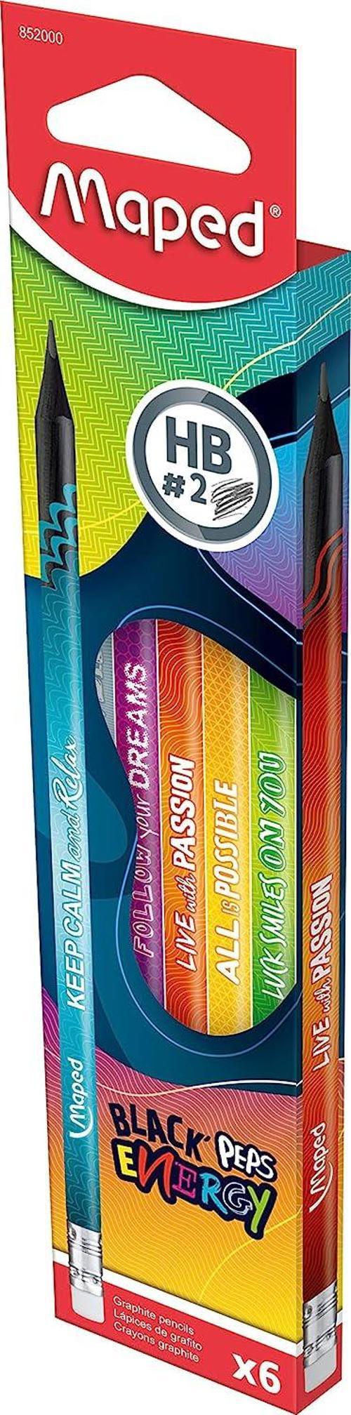 Energy HB Silgili Kurşun Kalem (6 Lı Paket) 852000