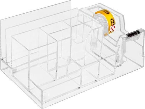 Desk Organizer Bant Kesicili a Seti (a Üstü Kalemlik Notluk Seti) Şeffaf