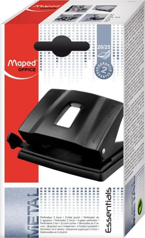 Essentials Metal 2 Delikli Delgeç 25 Sayfa Kapasiteli Siyah 3154144024112