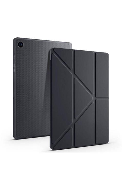 Samsung Galaxy Tab A9 Plus X210 X213 X215 X217 Uyumlu Kılıf Üçgen Standlı Kalem Bölmeli Tablet Kılıf