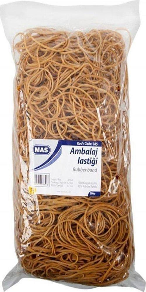 Ambalaj Lastiği (Paket Lastiği) Poşet Midi %80 Kauçuk 500 Gram 80x50Mm 385