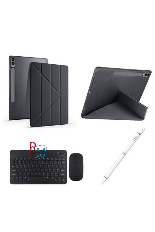 Galaxy Tab S7 Fe Lte T737 T730 12.4'' Uyumlu Kılıf Dokunmatik Kalem Ve Klavye Mouse 3'Lü Set