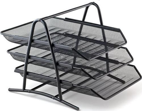 Bion Metal Evrak Rafı Perfore 3 Katlı Siyah 9304