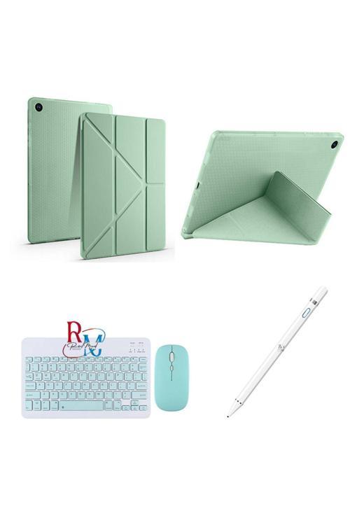 Samsung Galaxy Tab A9 Plus X210 11'' Uyumlu Standlı Kılıf Dokunmatik Kalem Ve Klavye Mouse 3'Lü Set