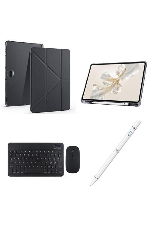 Honor Pad 9 Uyumlu 12.1 İnç  Standlı Kılıf Dokunmatik Kalem Ve Klavye Mouse 3'Lü Set