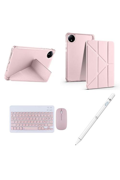Redmi Pad Se 8.7 '' Uyumlu Standlı Kılıf Dokunmatik Kalem Ve Klavye Mouse 3'Lü Set