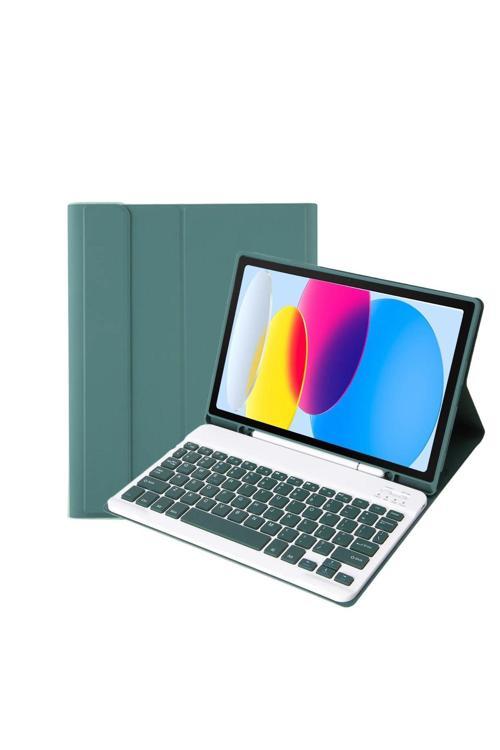 Ipad Pro 11 /1.2.3.4. Nesil A243 5A2759 A2761 A2762 Bluetooth Özellikli Kalem Bölmeli Klavyeli Kılıf