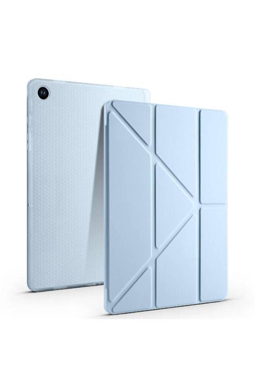 Samsung Galaxy Tab X200 X205 X207 Uyumlu Kılıf Kalem Bölmeli Üçgen Standlı Tablet Kılıf